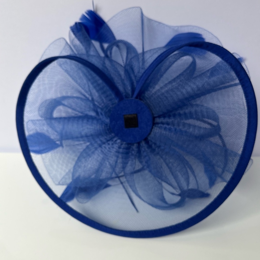 NEW Fascinator Royal Blue Hat - Picture 6 of 12